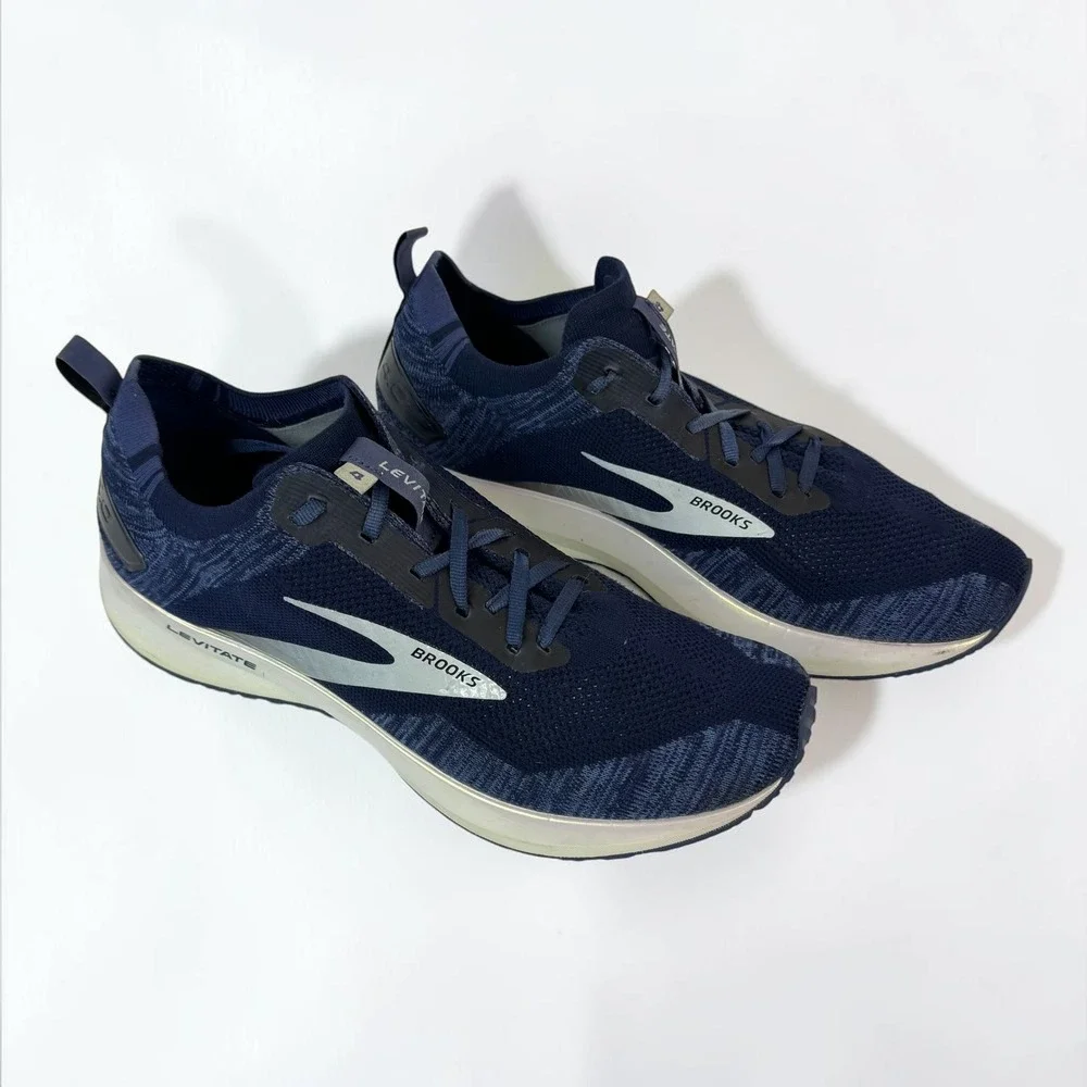 Brooks Levitate 4.0 Men's Navy Running Shoes Size 12 Excellent Energize Knit